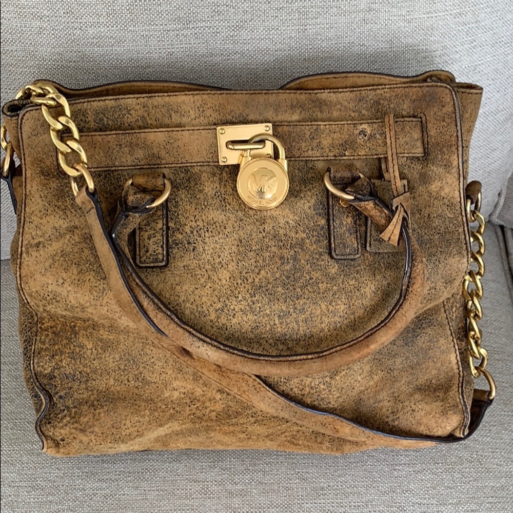 Michael Kors Hamilton Bag- raw leather